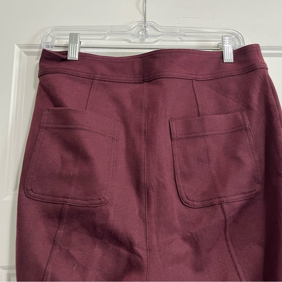 Anthropologie Maeve High Rise Seamed Split Hem Skinny Pants Size 8 - Picture 7 of 11